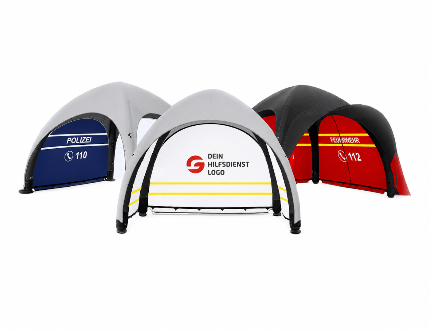 gybe zelt feuerwehr Schnelleinsatzzelt Komplettset – GYBE® Schnelleinsatzzelte Shop 503109 Lodge tent - Podere Zelt Komponente & Zubehör:Konstruktion + Dach bedruckt