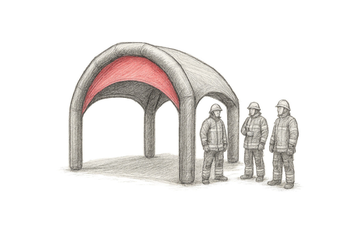 Vom Transport bis zum Aufbau: Pneumatische Zelte im Einsatz